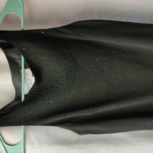 Long black beaded dress